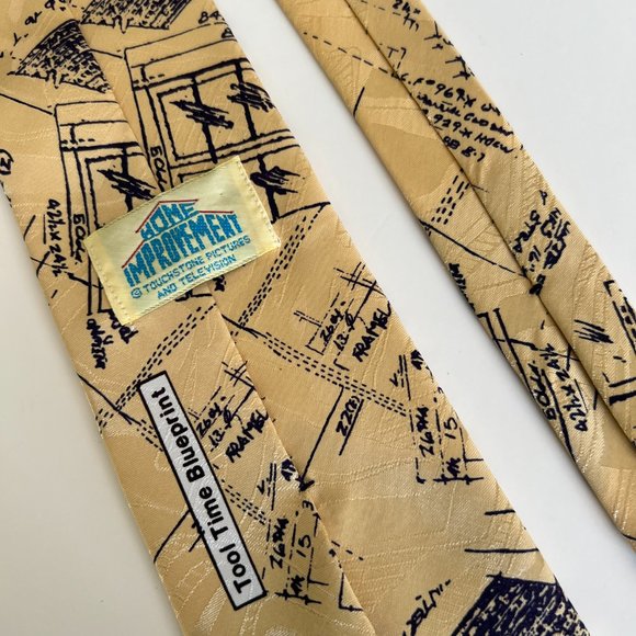 HOME IMPROVEMENT Novelty Tie "Tool Time Blueprint"  EUC - Picture 2 of 3